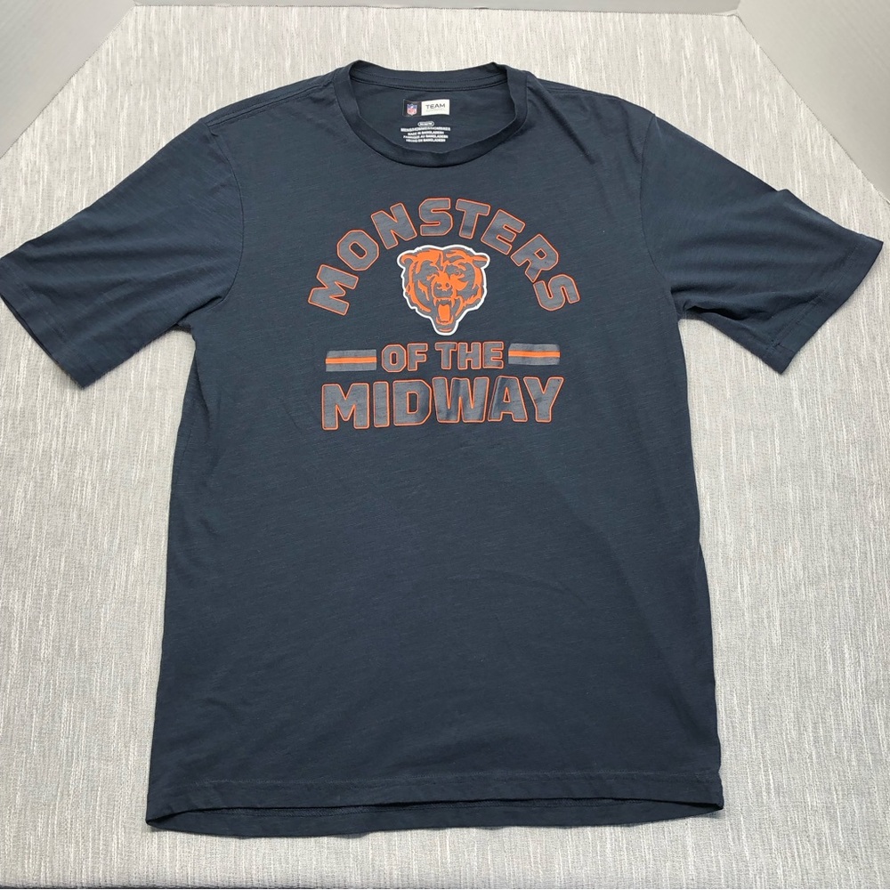NFL Chicago Bears T Shirt Men's Medium Blue Crew Neck